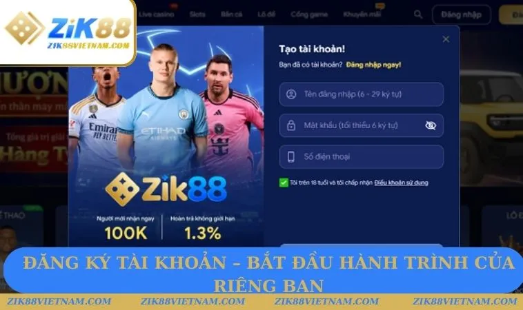 Tạo tài khoản dễ dàng