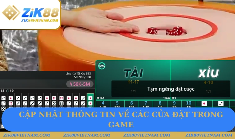 Cập nhật thông tin về các cửa đặt trong game