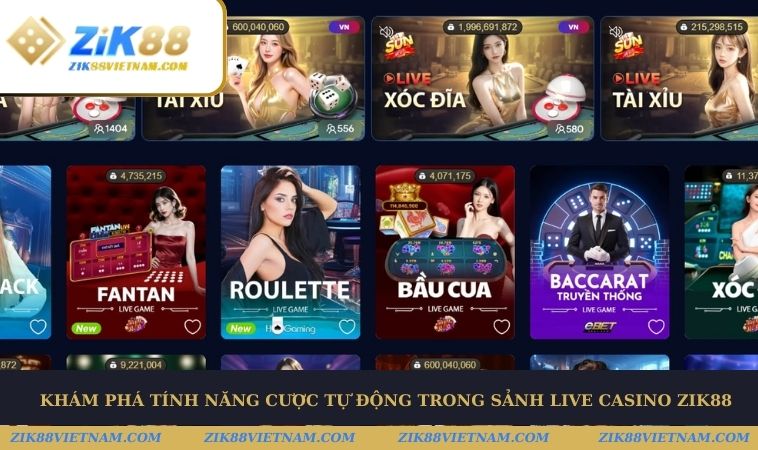 Cược tự động chơi liền mạch, đặt nhanh, tối ưu chiến thuật tại sảnh Live Casino