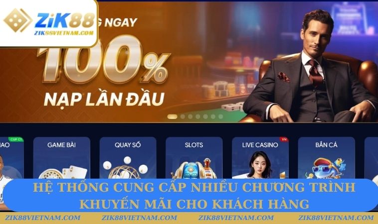 Hệ thống cung cấp nhiều chương trình khuyến mãi cho khách hàng