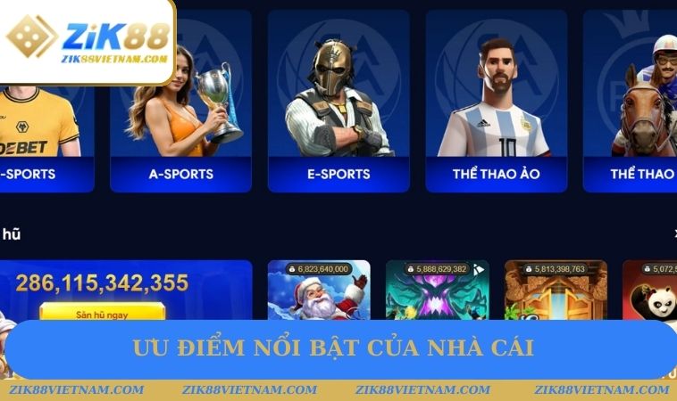 Ưu điểm nổi bật của nhà cái